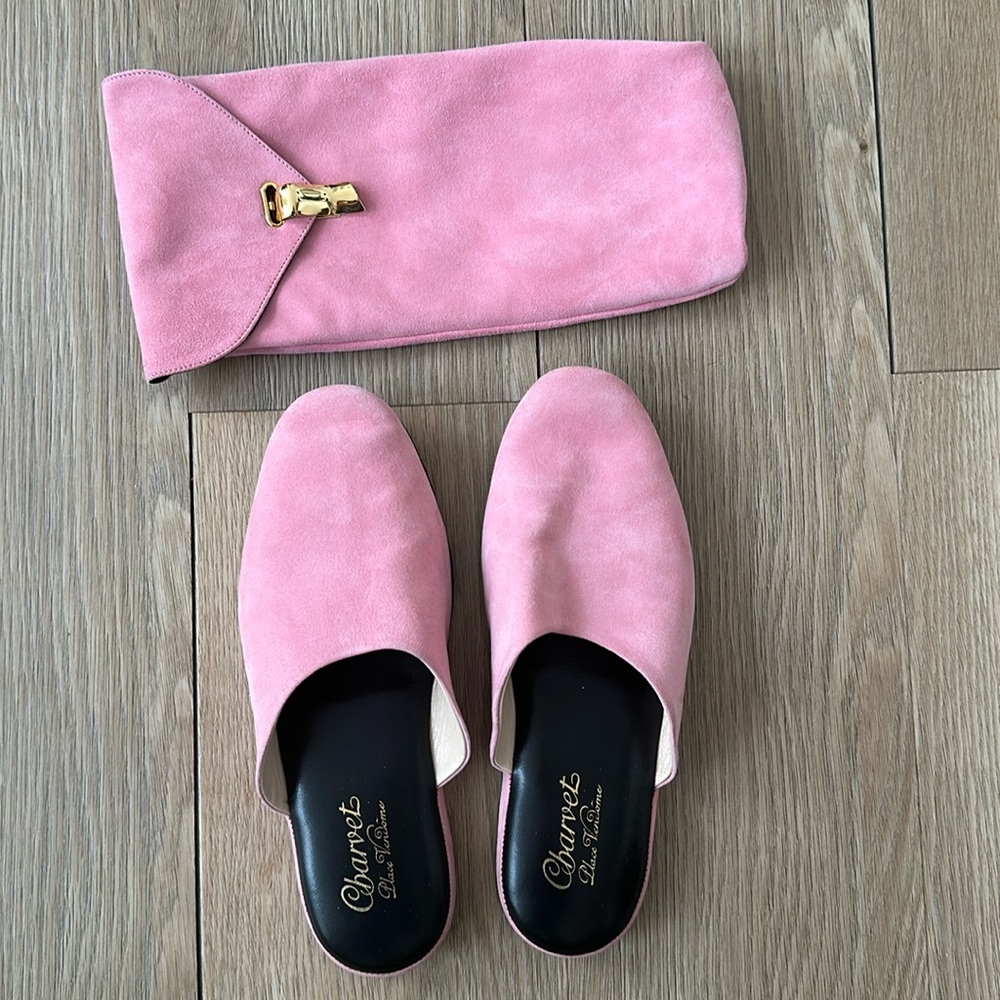 Charvet pink slippers - US size 8
